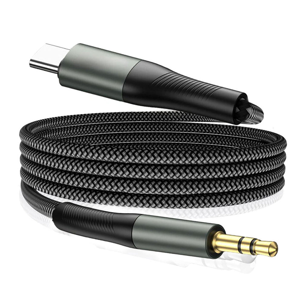 Adaptor Techsuit Premium Cable Adapter NexaSound (AC16), Type-C to 3.5mm Jack, DAC Chip, Nylon Braided + Aluminum Alloy, 1m, Gri