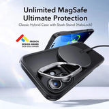 Husa de protectie ESR Classic Hybrid HaloLock Kickstand compatibil cu iPhone 16, Negru Mat