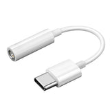 Adaptor Techsuit (set de 2) Cable Adapter MusicBox (AC18), Type-C to 3.5mm Jack, DAC Chip, 3A, Plug and Play, Alb