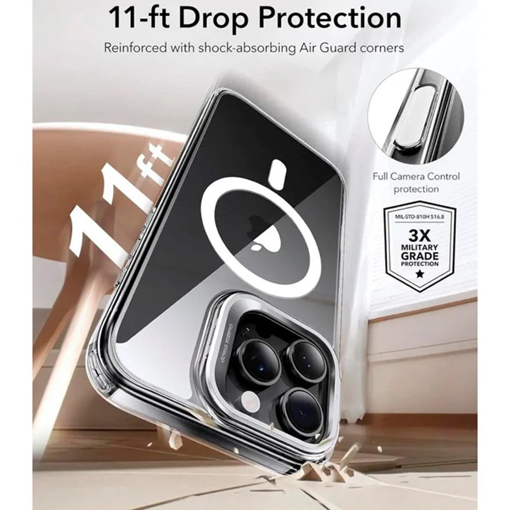 Husa de protectie ESR Classic Hybrid HaloLock Kickstand compatibil cu iPhone 16 Pro Max, Transparent