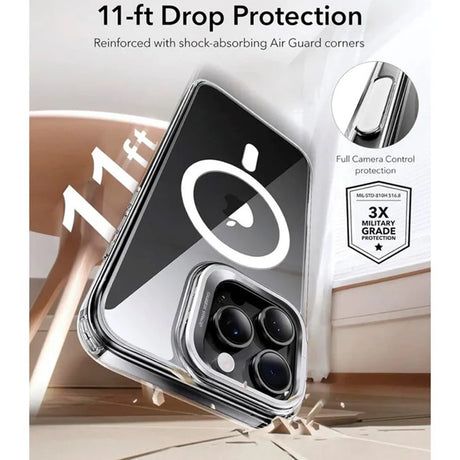 Husa de protectie ESR Classic Hybrid HaloLock Kickstand compatibil cu iPhone 16 Pro Max, Transparent
