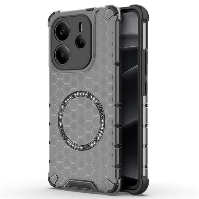 Husa de protectie Techsuit HoneyComb Shield MagSafe compatibil cu Xiaomi Redmi Note 14 4G (Regional), Negru