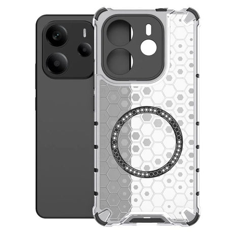 Husa de protectie Techsuit HoneyComb Shield MagSafe compatibil cu Xiaomi Redmi Note 14 5G, Alb