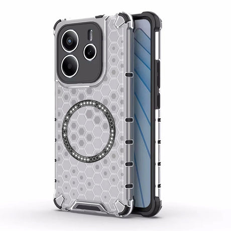 Husa de protectie Techsuit HoneyComb Shield MagSafe compatibil cu Xiaomi Redmi Note 14 5G, Alb