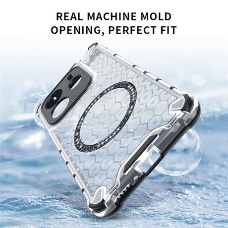 Husa de protectie Techsuit HoneyComb Shield MagSafe compatibil cu Xiaomi Redmi Note 14 5G, Alb