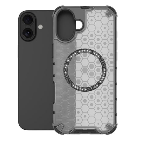 Husa de protectie Techsuit HoneyComb Shield MagSafe compatibil cu iPhone 16, Alb