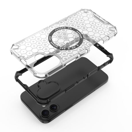 Husa de protectie Techsuit HoneyComb Shield MagSafe compatibil cu iPhone 16, Negru