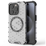 Husa de protectie Techsuit HoneyComb Shield MagSafe compatibil cu iPhone 15 Pro, Alb