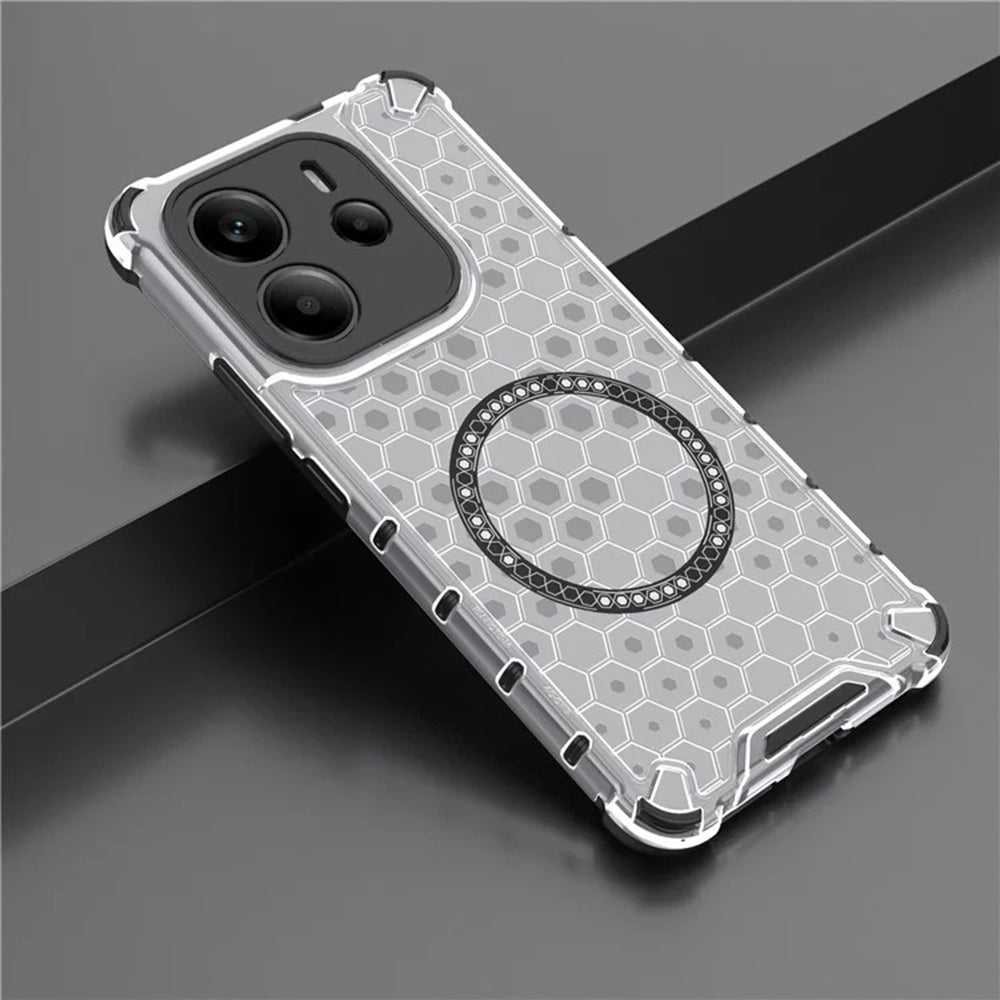 Husa de protectie Techsuit HoneyComb Shield MagSafe compatibil cu iPhone 15 Pro Max, Alb