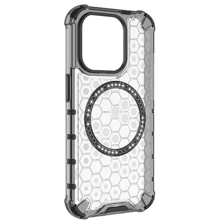 Husa de protectie Techsuit HoneyComb Shield MagSafe compatibil cu iPhone 15 Pro Max, Alb
