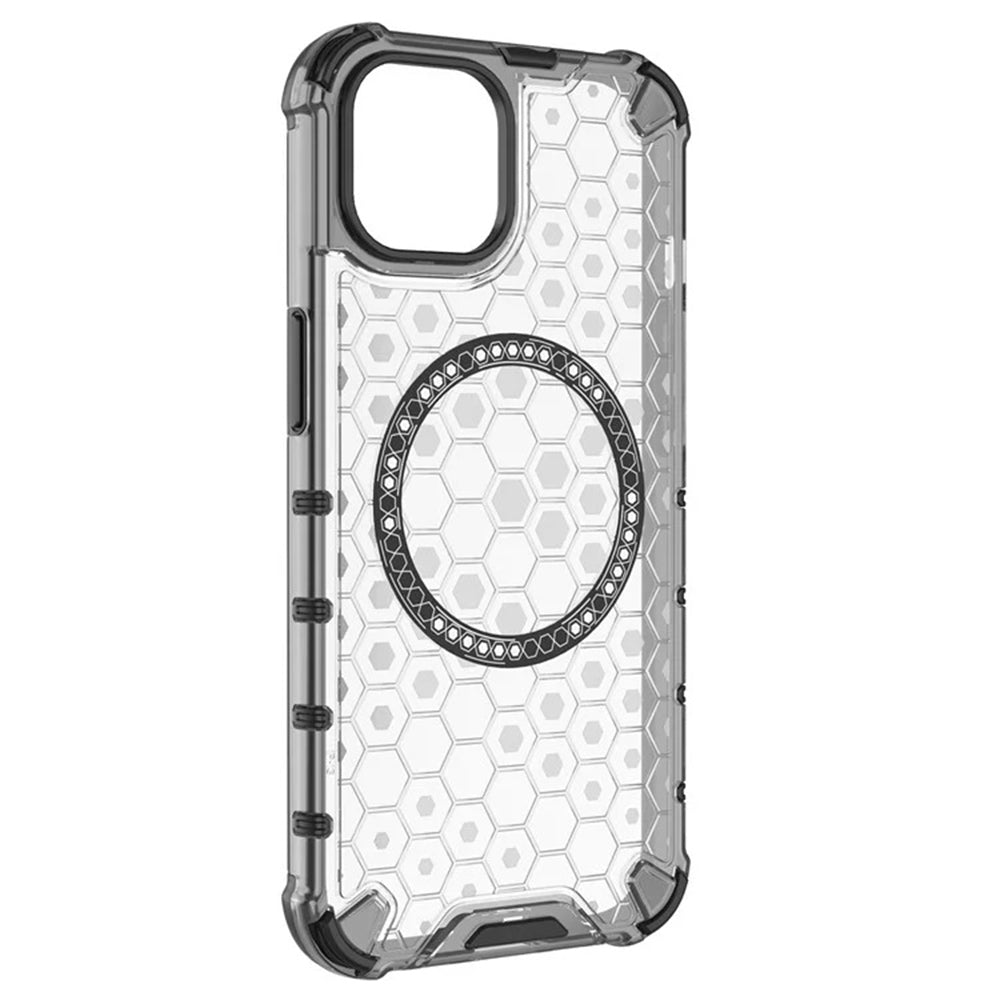 Husa de protectie Techsuit HoneyComb Shield MagSafe compatibil cu iPhone 14, Alb