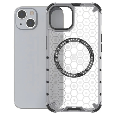Husa de protectie Techsuit HoneyComb Shield MagSafe compatibil cu iPhone 14, Alb