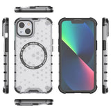 Husa de protectie Techsuit HoneyComb Shield MagSafe compatibil cu iPhone 14, Alb
