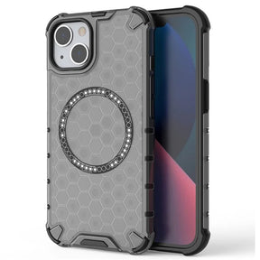 Husa de protectie Techsuit HoneyComb Shield MagSafe compatibil cu iPhone 14, Negru