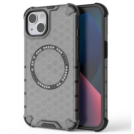 Husa de protectie Techsuit HoneyComb Shield MagSafe compatibil cu iPhone 14, Negru