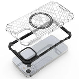 Husa de protectie Techsuit HoneyComb Shield MagSafe compatibil cu iPhone 14, Negru