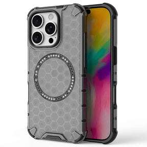 Husa de protectie Techsuit HoneyComb Shield MagSafe compatibil cu iPhone 16 Pro, Negru