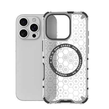 Husa de protectie Techsuit HoneyComb Shield MagSafe compatibil cu iPhone 16 Pro, Alb