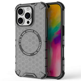 Husa de protectie Techsuit HoneyComb Shield MagSafe compatibil cu iPhone 16 Pro Max, Negru