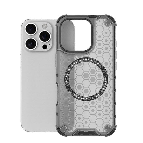 Husa de protectie Techsuit HoneyComb Shield MagSafe compatibil cu iPhone 16 Pro Max, Negru