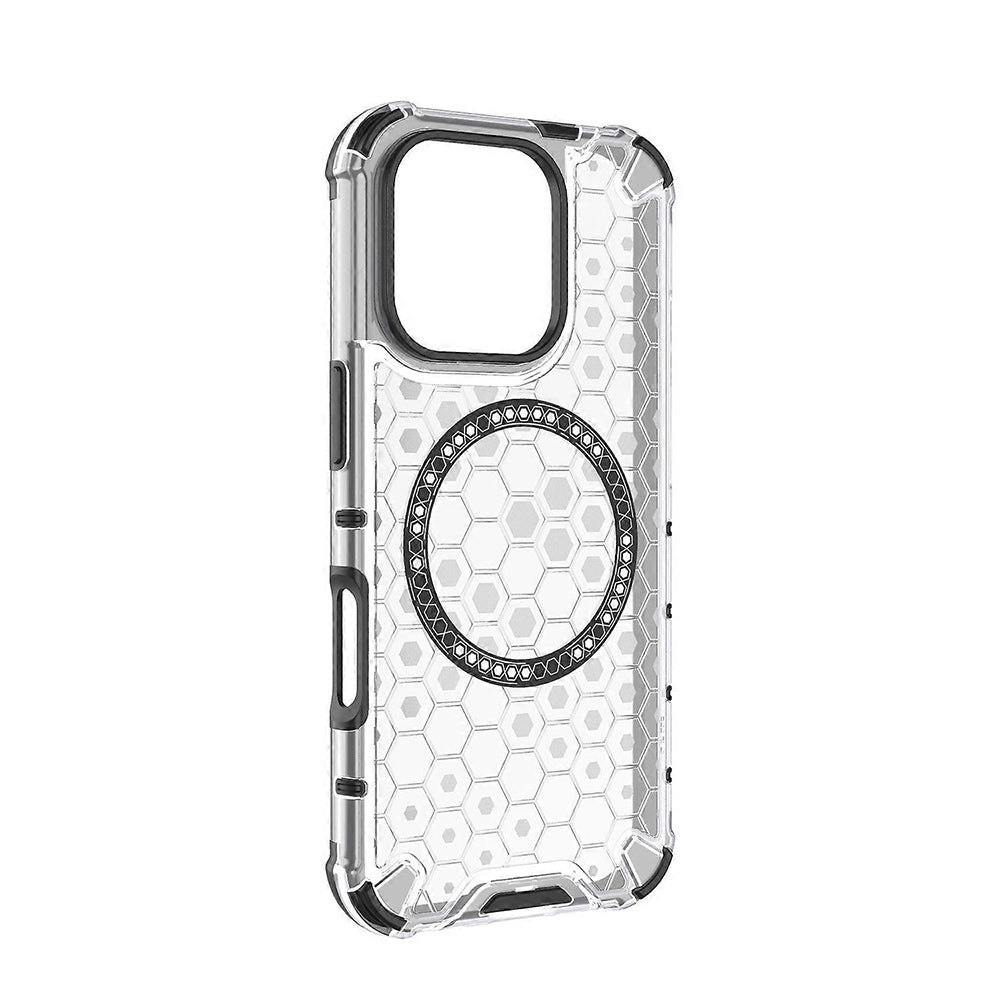 Husa de protectie Techsuit HoneyComb Shield MagSafe compatibil cu iPhone 16 Pro Max, Alb