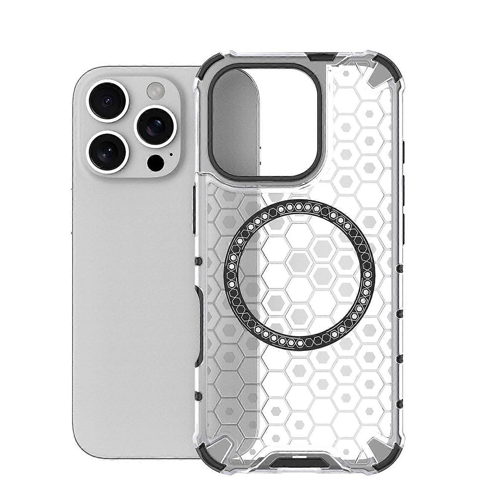 Husa de protectie Techsuit HoneyComb Shield MagSafe compatibil cu iPhone 16 Pro Max, Alb