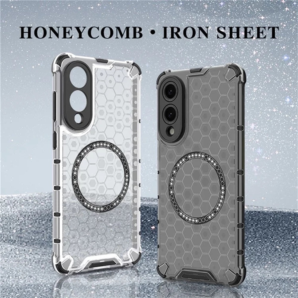 Husa de protectie Techsuit HoneyComb Shield MagSafe compatibil cu Samsung Galaxy S25 Edge, Negru