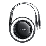 Incarcator Acefast Car (B13), with Retractable Cable, USB, 2x Type-C, 53W, 70 + 15cm, Negru