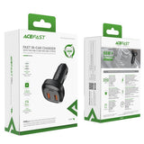 Incarcator Acefast Car (B9), 2x USB, Type-C, Fast Charging, 66W, PD3.0, QC4+, Zinc Alloy, Negru