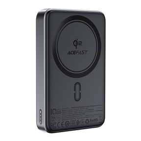 Baterie externa Acefast Magnetic (M11-10000), Type-C, 10000mAh, 38.5Wh, PD30W, Qi2 Certified, LED Indicator, Negru