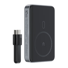 Baterie externa Acefast Magnetic Wireless (M10-10000), with Type-C Cable, 0.1m, 2x USB-C, 10000mAh, 30W, LED Indicator, Negru