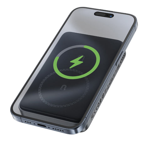 Baterie externa Acefast Magnetic Wireless (M10-10000), with Type-C Cable, 0.1m, 2x USB-C, 10000mAh, 30W, LED Indicator, Negru