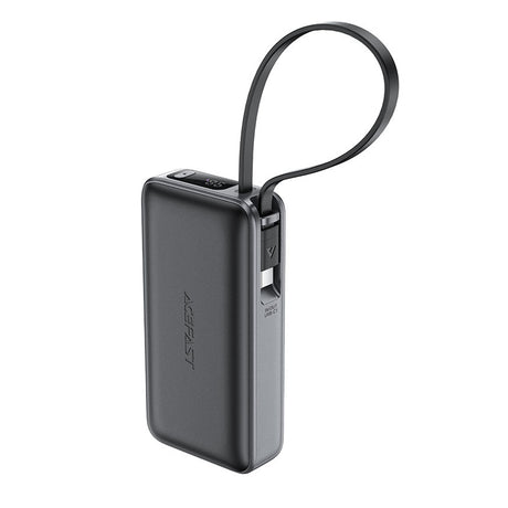 Baterie externa Acefast (M7-10000), with Type-C Cable, USB-C, USB, 10000mAh, 30W, Digital Display, Dirt-resistant, Negru