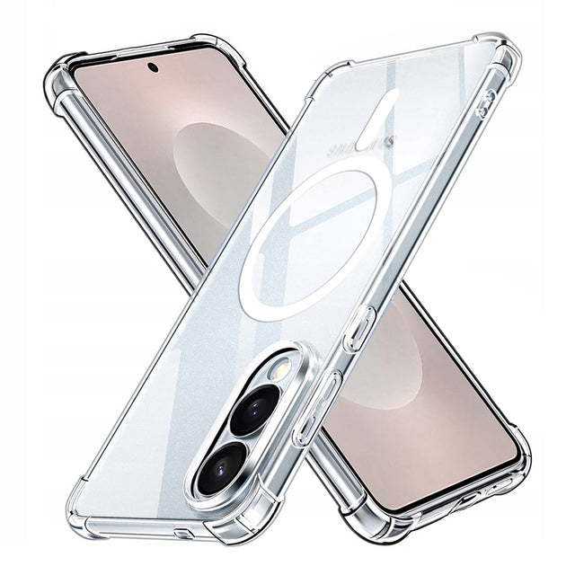 Husa de protectie Techsuit Shockproof Clear Silicone MagSafe compatibil cu Samsung Galaxy S25 Edge, Transparent