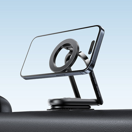 Suport Acefast- Car Holder (D54) Magnetic Grip, for Dashboard / Windshield, 360°, Dual-Axis, Detachable Base, Max. 6.9", Black