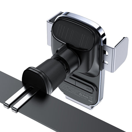 Suport Acefast with Wireless Charging (D39), for Air Vent, with Solar Panel, Battery, Automatic Arms, Negru