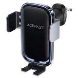 Suport Acefast with Wireless Charging (D39), for Air Vent, with Solar Panel, Battery, Automatic Arms, Negru