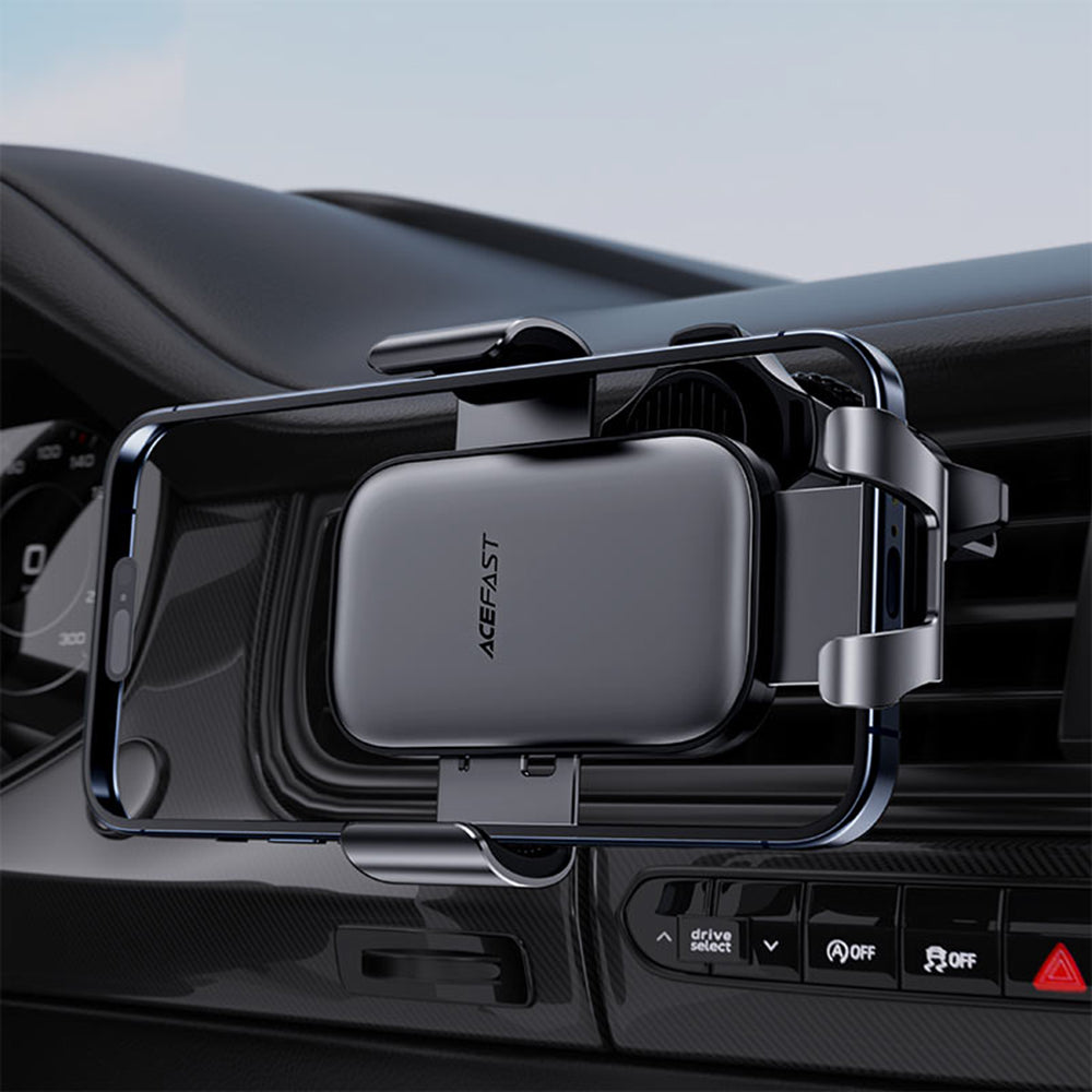 Suport Acefast Gravity (D38), for Air Vent, Stable Gravity Grip, Adjustable, Non-Slip, Universal, Metal Gray