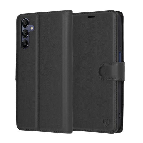 Husa de protectie Techsuit Leather Folio compatibil cu Samsung Galaxy A15 4G / A15 5G, Negru