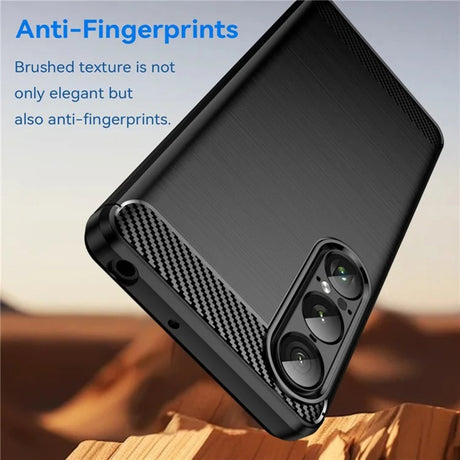 Husa de protectie Techsuit Carbon Silicone compatibil cu Sony Xperia 1 VII, Negru