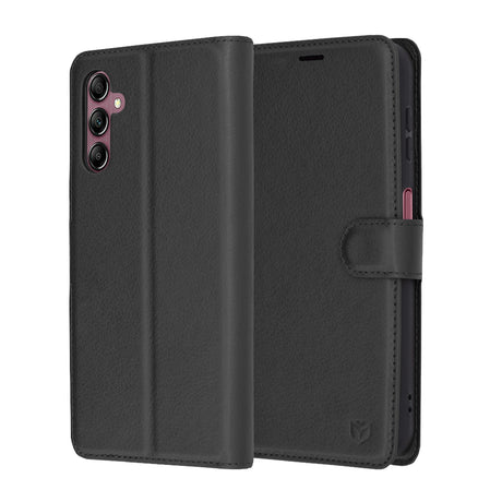 Husa de protectie Techsuit Leather Folio compatibil cu Samsung Galaxy A14 4G / A14 5G, Negru