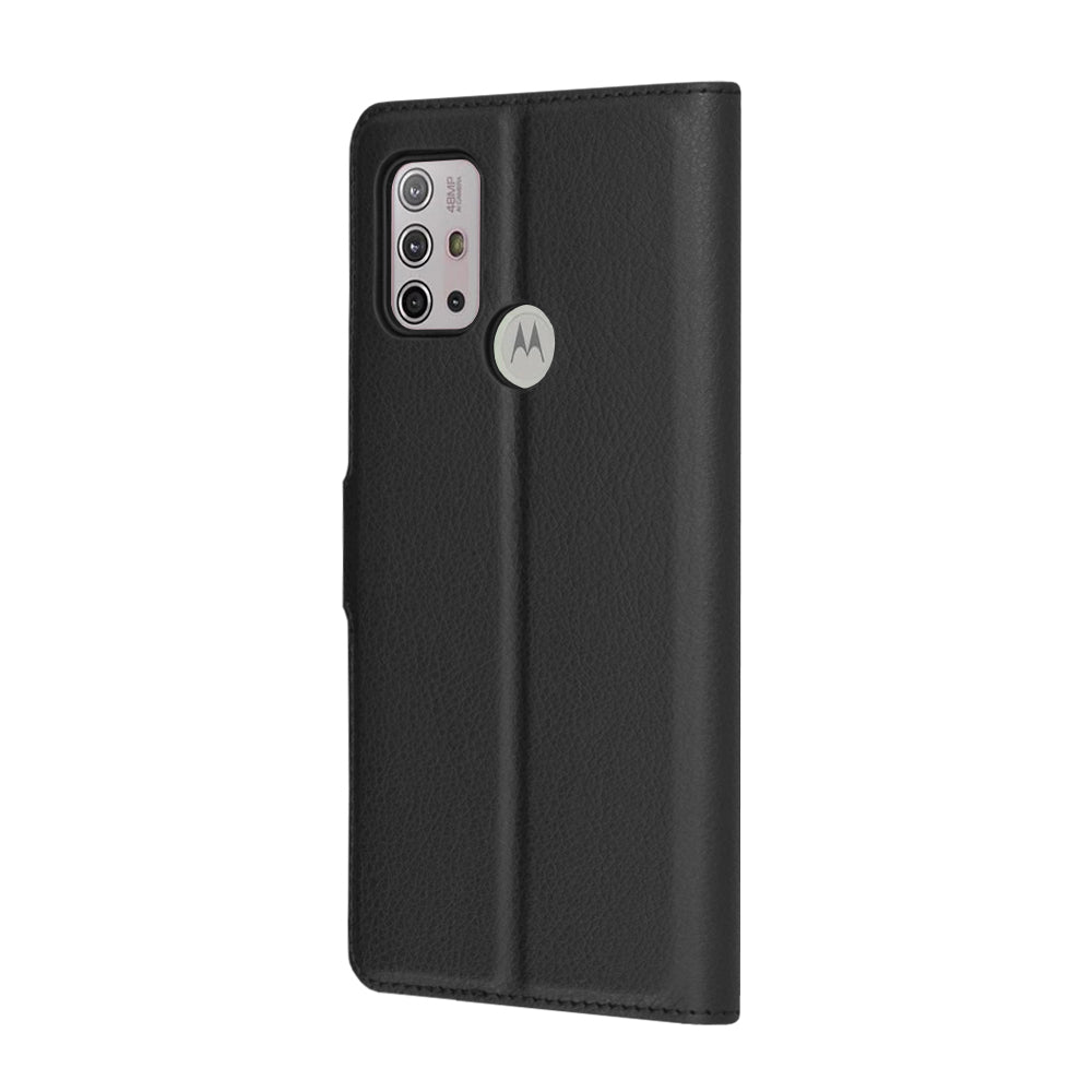 Husa de protectie Techsuit Leather Folio compatibil cu Motorola Moto G10 / Moto G20 / Moto G30, Negru