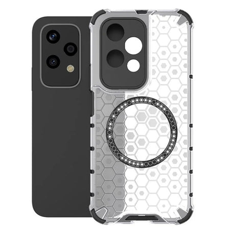 Husa de protectie Techsuit HoneyComb Shield MagSafe compatibil cu Honor 200 Lite, Alb
