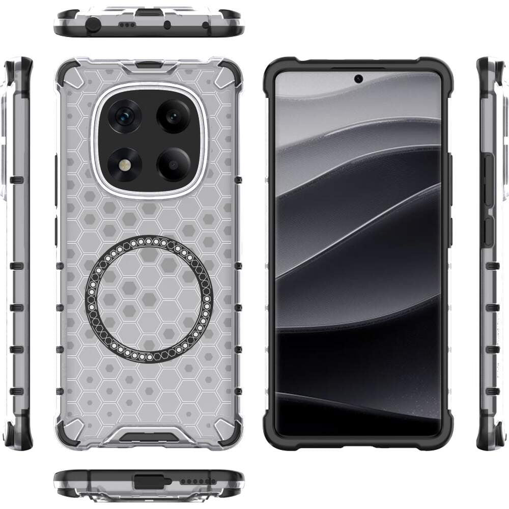 Husa de protectie Techsuit HoneyComb Shield MagSafe compatibil cu Xiaomi Redmi Note 14 Pro+ 5G, Alb