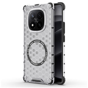 Husa de protectie Techsuit HoneyComb Shield MagSafe compatibil cu Xiaomi Redmi Note 14 Pro+ 5G, Alb