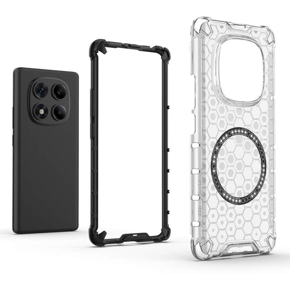 Husa de protectie Techsuit HoneyComb Shield MagSafe compatibil cu Xiaomi Redmi Note 14 Pro+ 5G, Alb