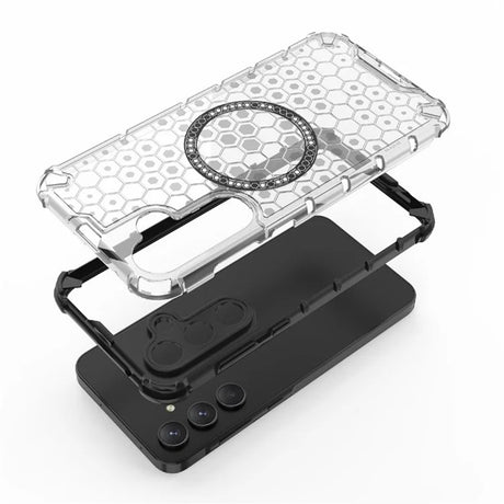 Husa de protectie Techsuit HoneyComb Shield MagSafe compatibil cu Samsung Galaxy A35 5G, Alb