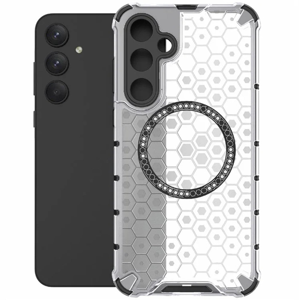 Husa de protectie Techsuit HoneyComb Shield MagSafe compatibil cu Samsung Galaxy A35 5G, Alb