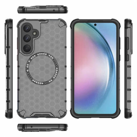 Husa de protectie Techsuit HoneyComb Shield MagSafe compatibil cu Samsung Galaxy A55 5G, Negru