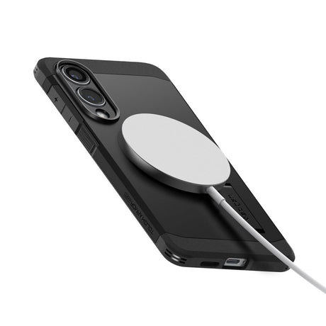 Husa de protectie Spigen Tough Armor MagSafe (ACS09422) compatibil cu Samsung Galaxy S25 Edge, Negru
